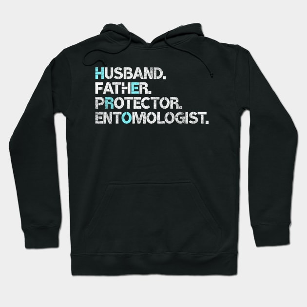 Husband Father Protector Entomologist Insects Gift Zoology Hoodie by wygstore